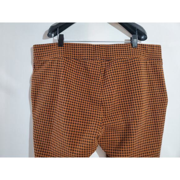 Lands End Houndstooth Starfish Legging Pants Womens Plus Size 2X Rust Black - Picture 4 of 11